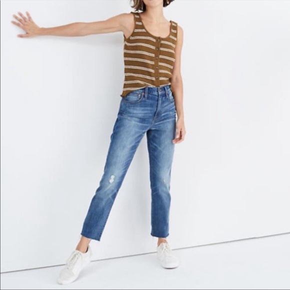 Madewell Denim - Madewell Jeans - High Rise Slim Crop Boyjean - Size 28